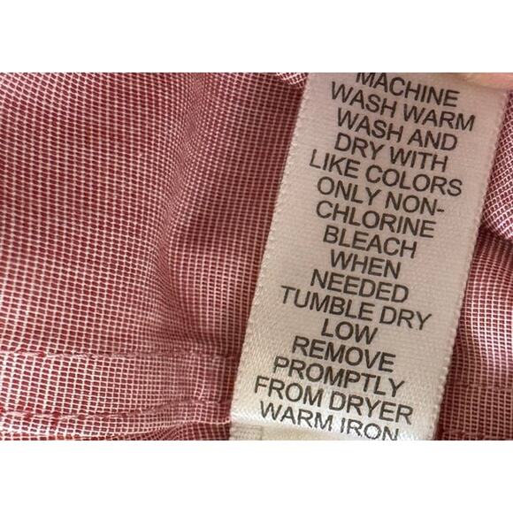 Banana Republic Large Non-Iron Tailored Slim Fit Pink Button Front Mens Shirt - Picture 7 of 9